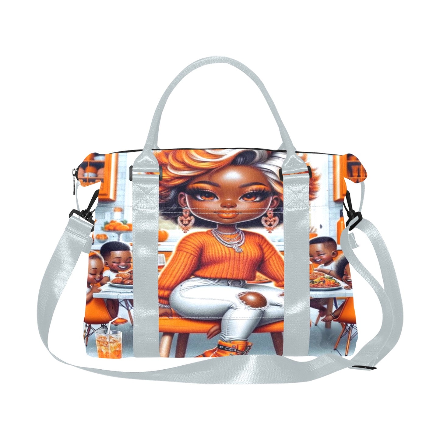 Chic & Sassy: Orange Essence Duffle Bag