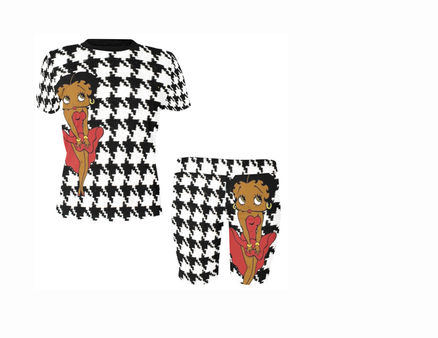 Houndstooth Yoga Short Set