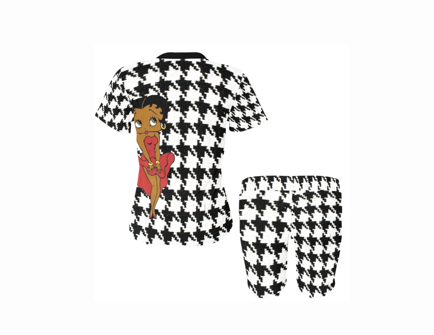 Houndstooth Yoga Short Set