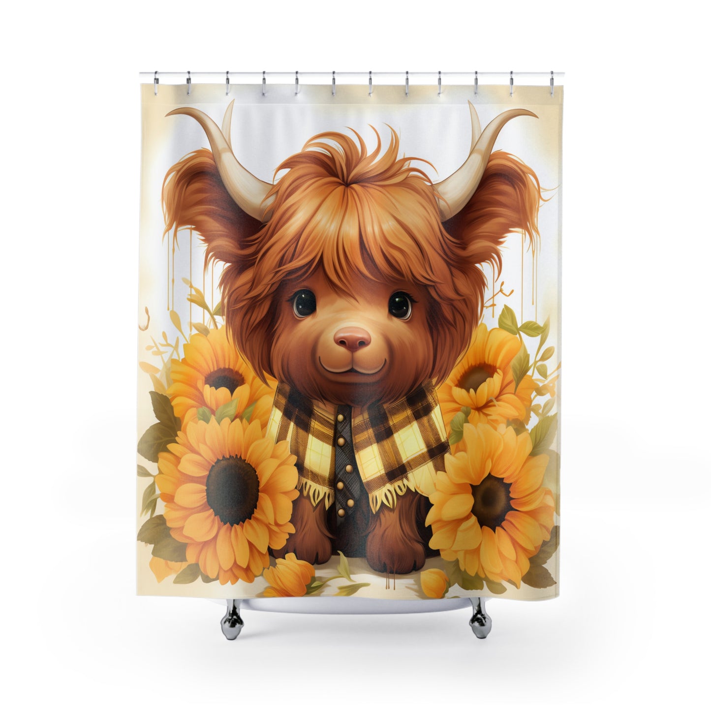 Sunflower Highland Fling Shower Curtain