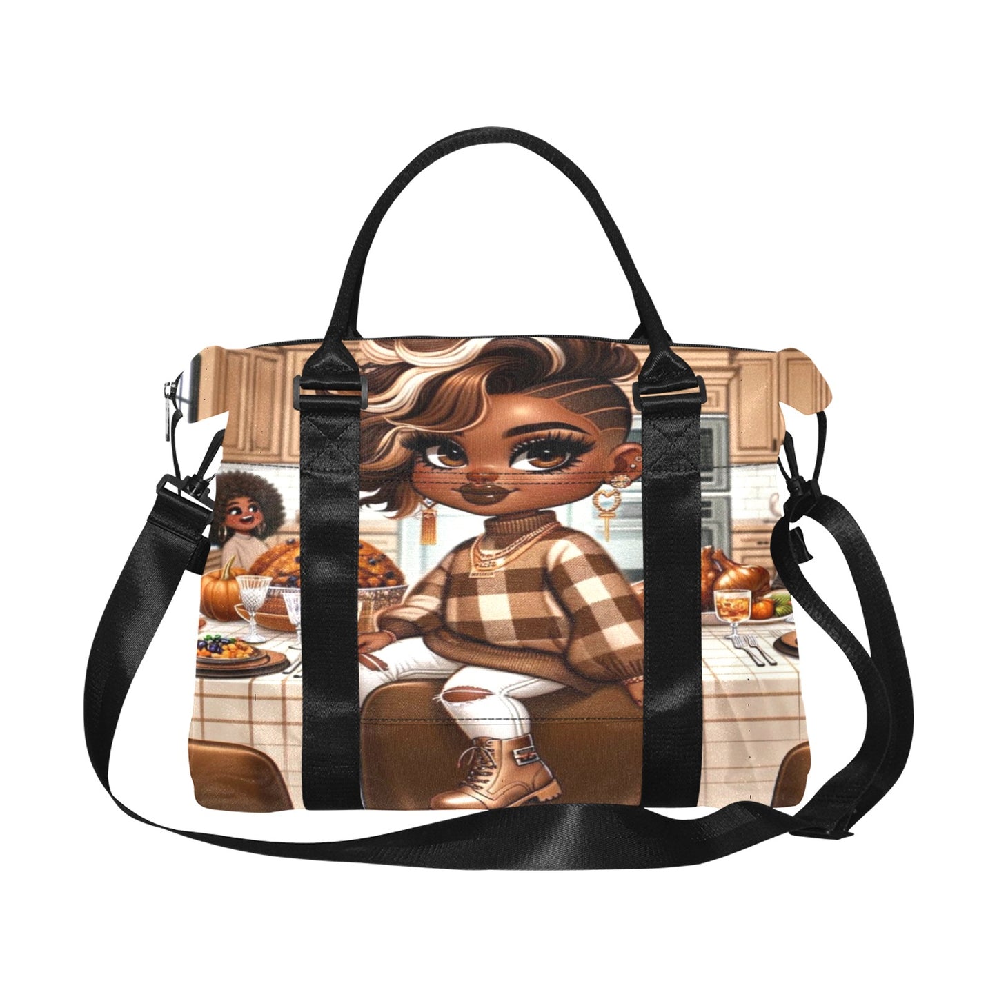 Chic & Sassy: Brown Essence Duffle Bag