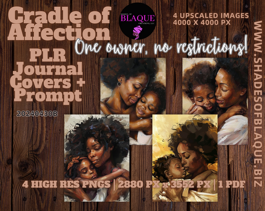 Cradle of Affection  PLR journal Cover + Prompt