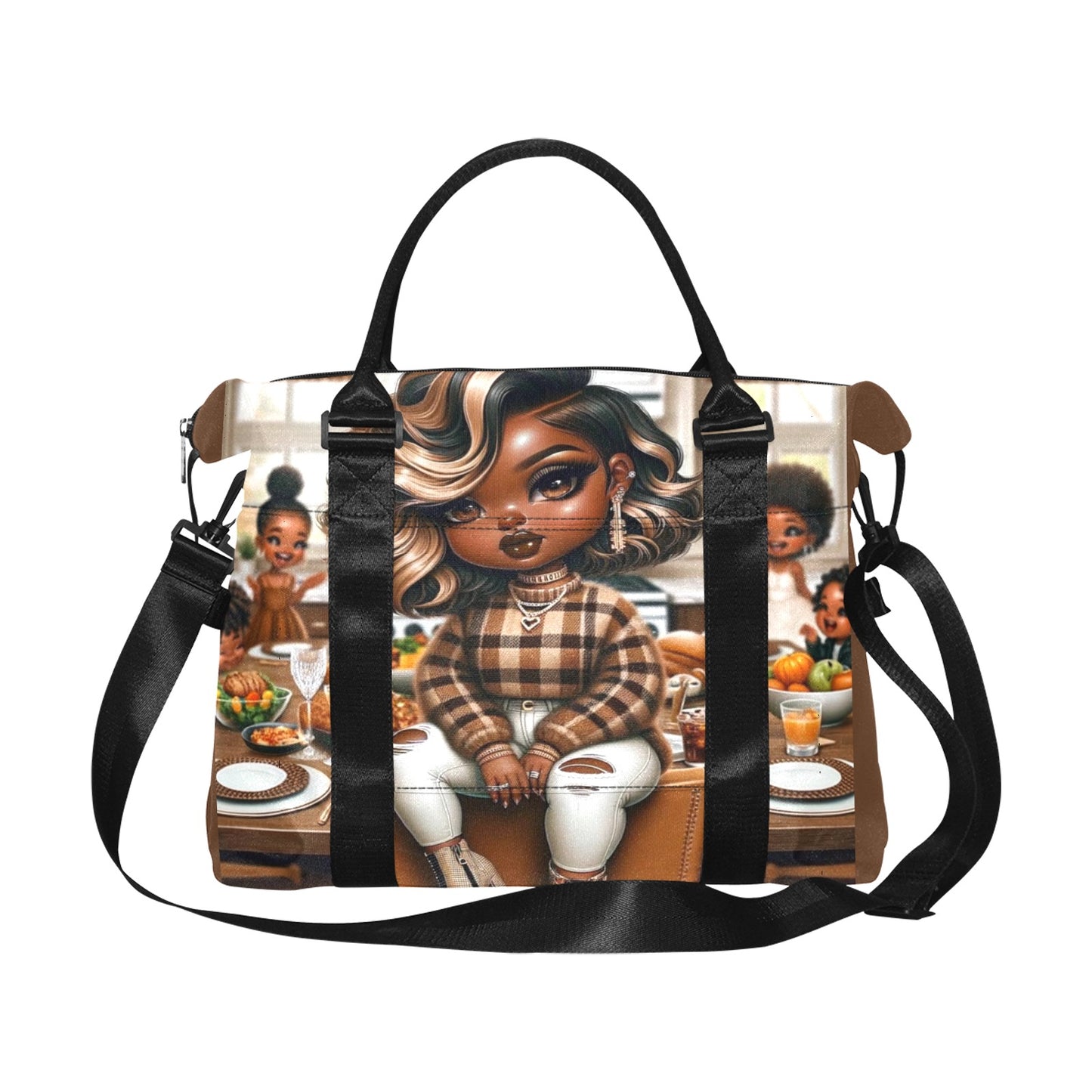 Chic & Sassy: Brown Essence Duffle Bag