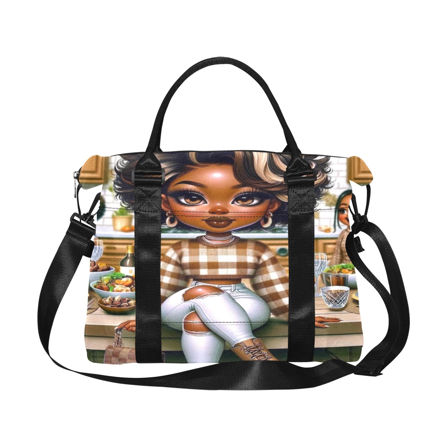 Chic & Sassy: Brown Essence Duffle Bag