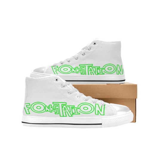 Fonkstation Hi-Top Sneakers- White