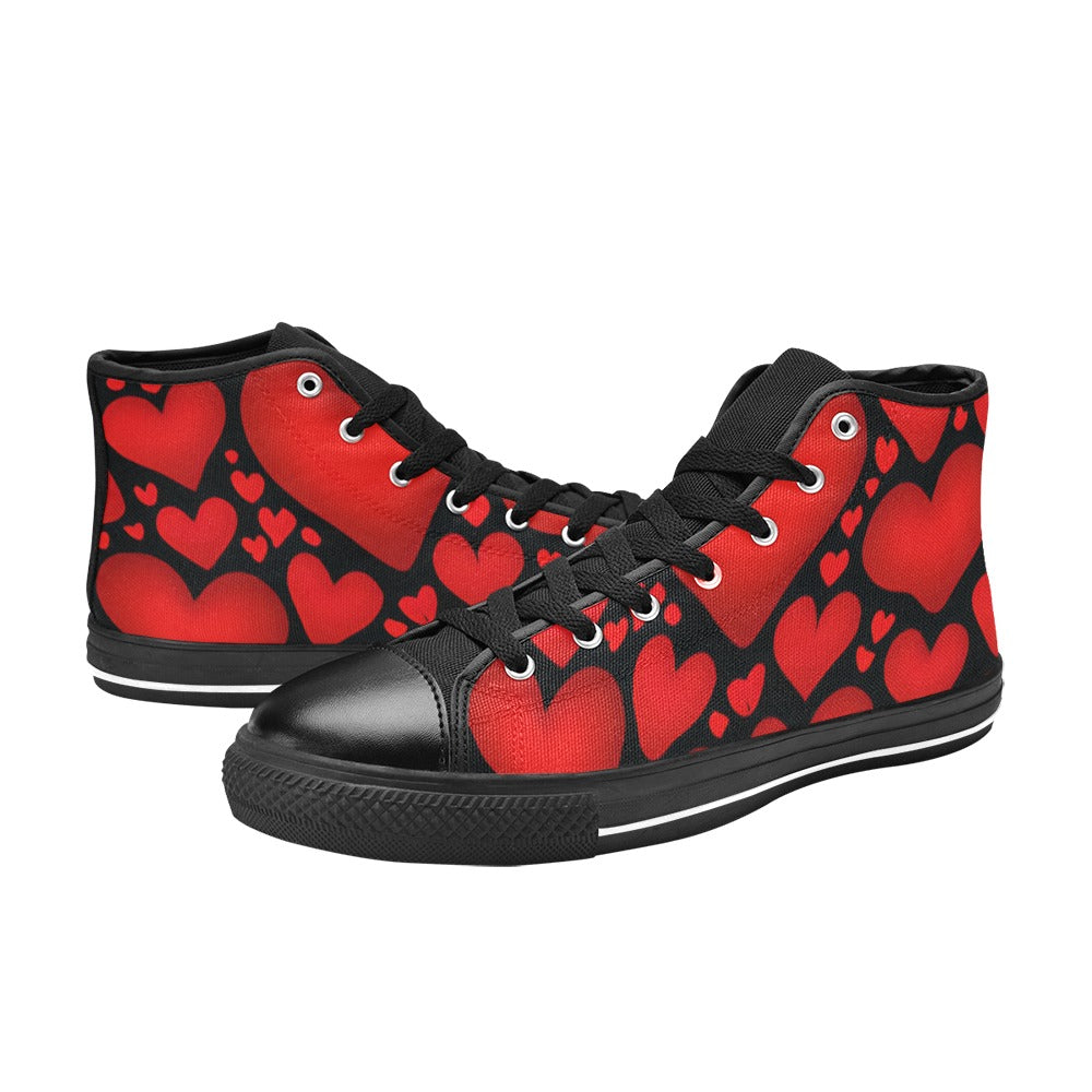 The Hearts Have it Women's High Top sneakers