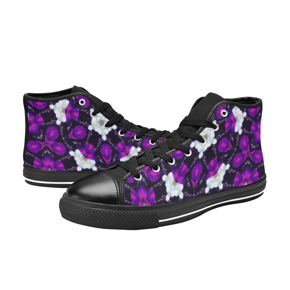 Purple Pearls High Top Sneakers